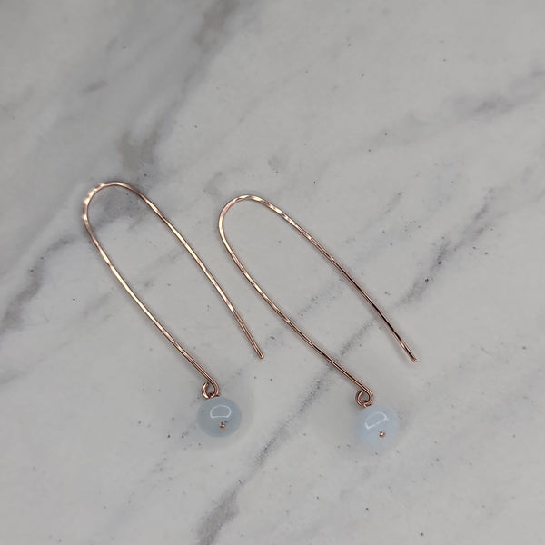 Pink Gold Filled and Aquamarine
