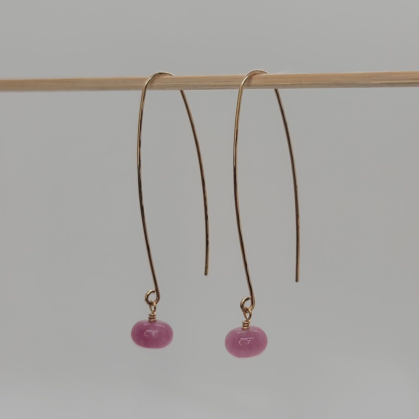 Pink Tourmaline Arches in Gold