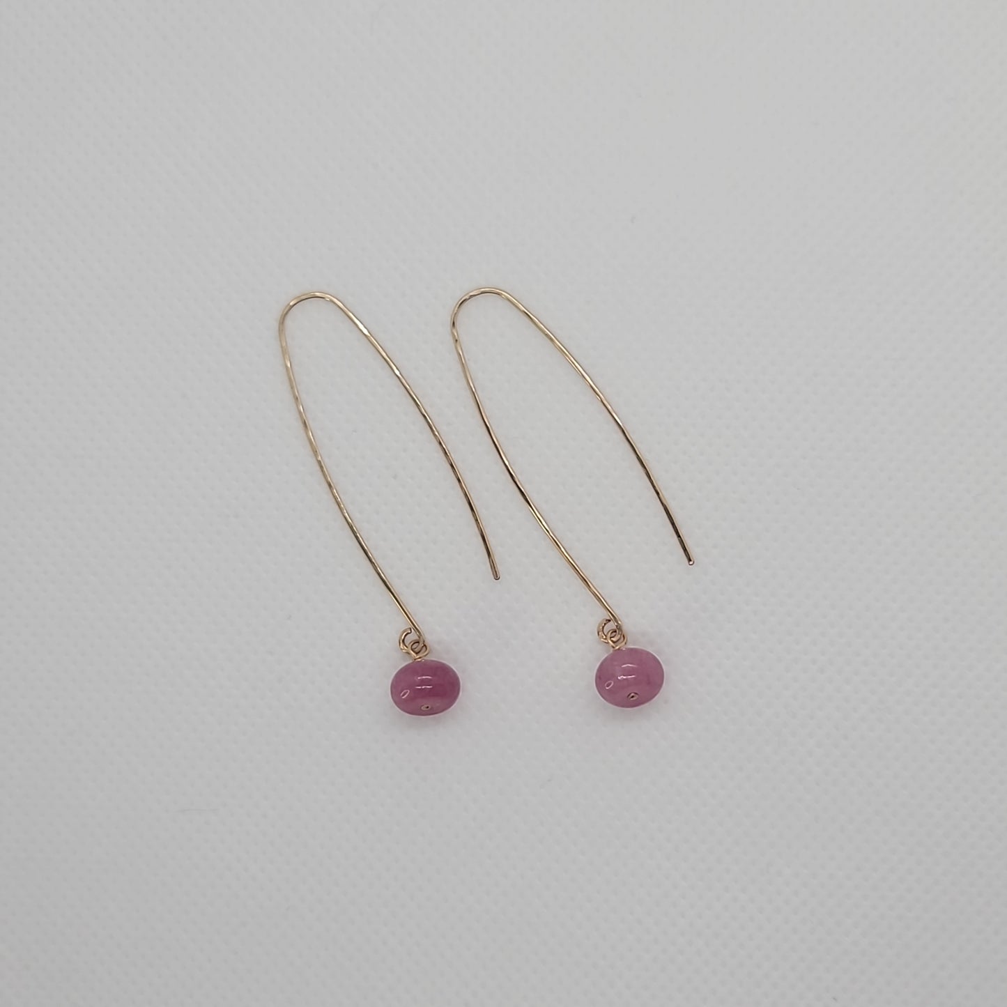 Pink Tourmaline Arches in Gold