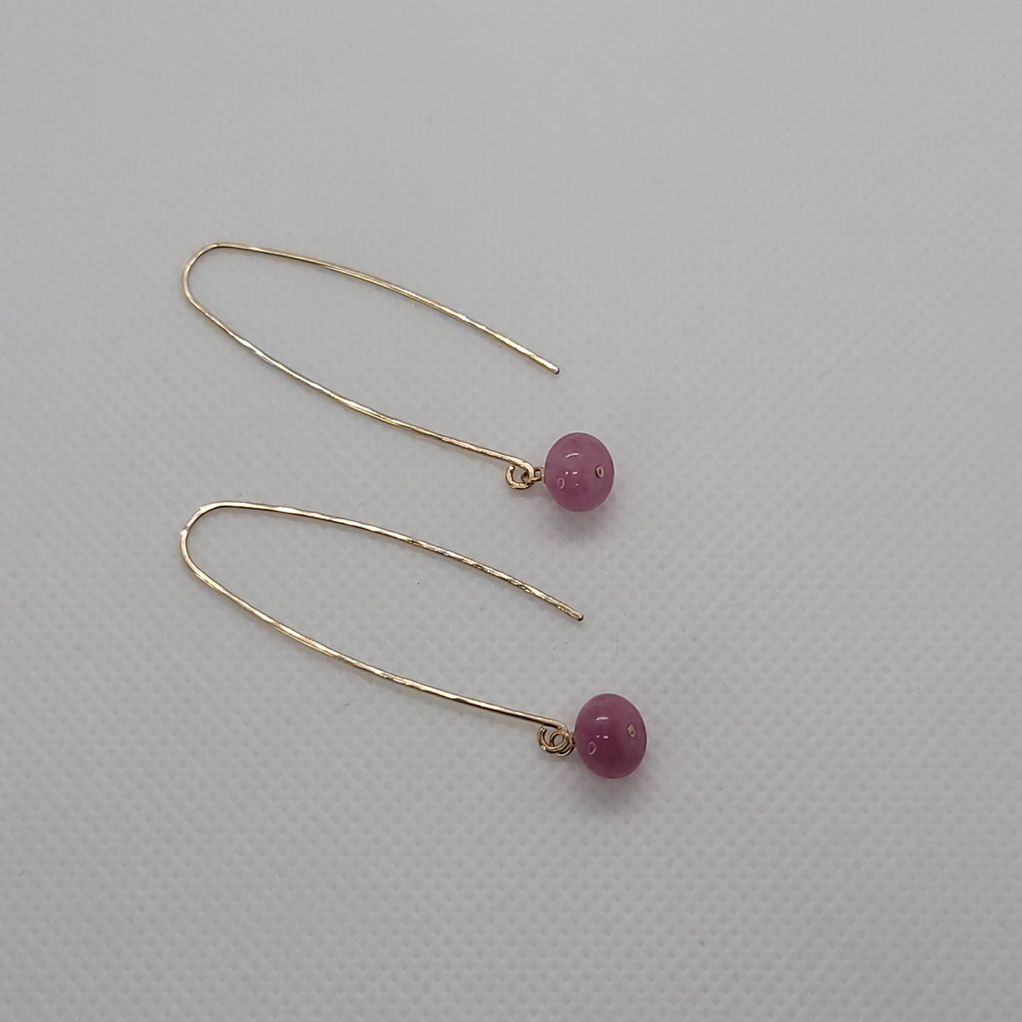 Pink Tourmaline Arches in Gold