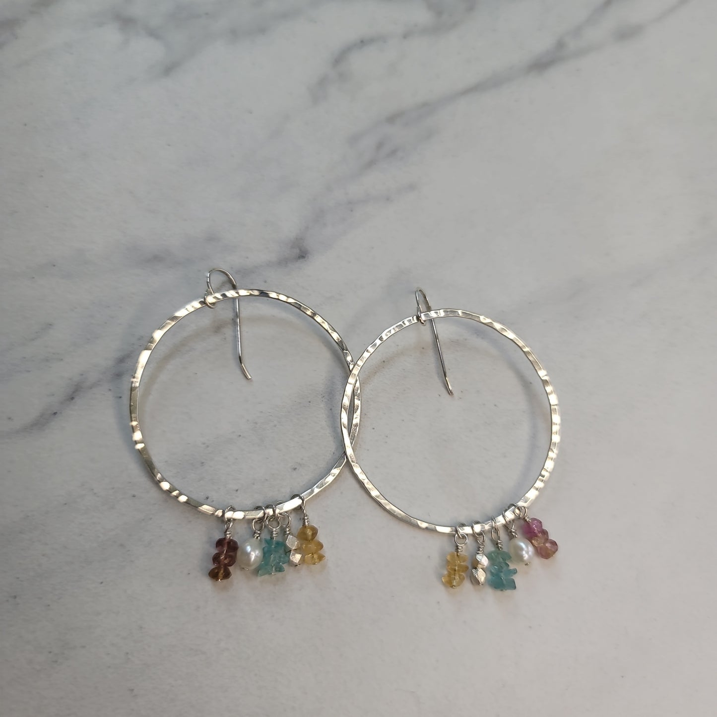 Hoops with Pearls and Gems