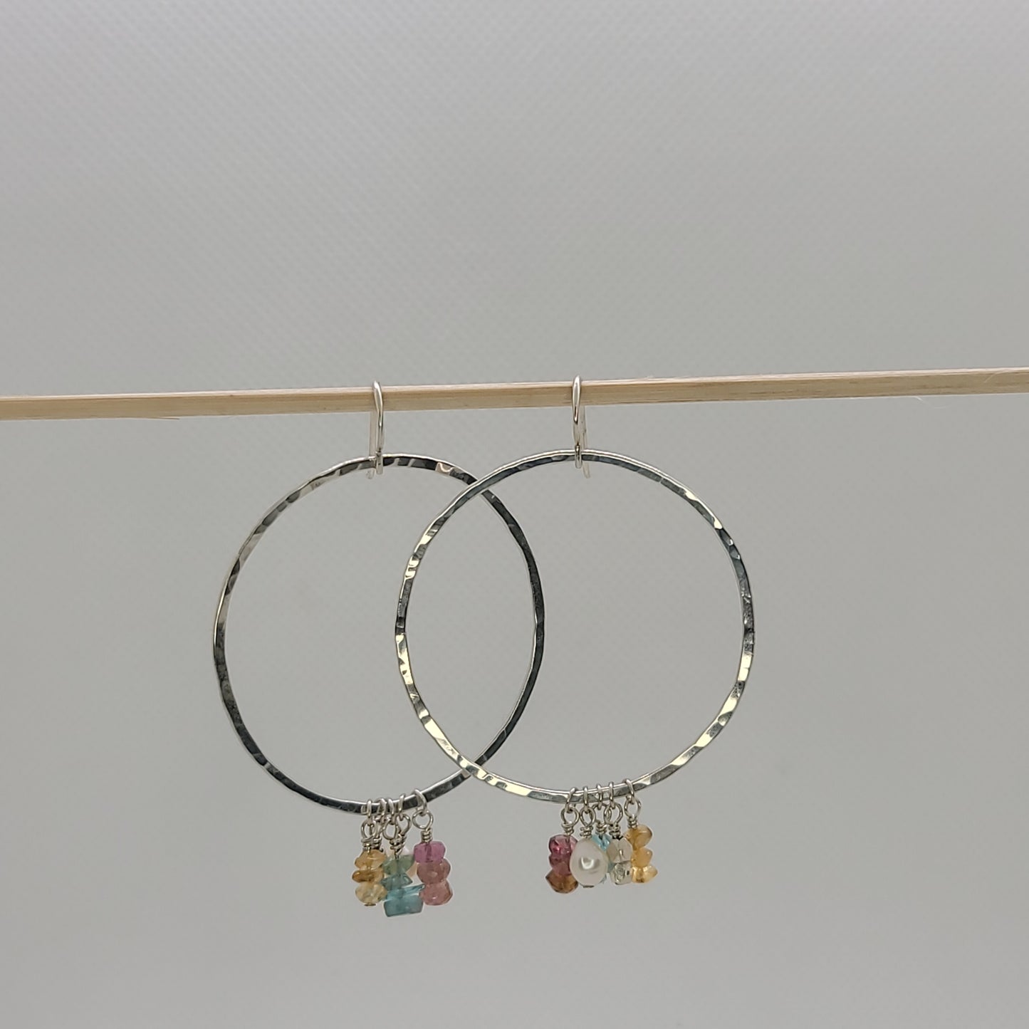 Hoops with Pearls and Gems